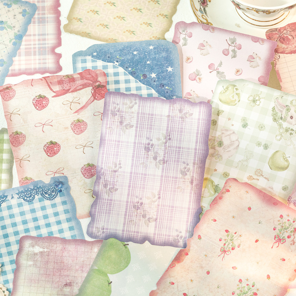 Vintage Junk Journal Scrapbooking Paper - 30 Folhas de Papel Vintage para