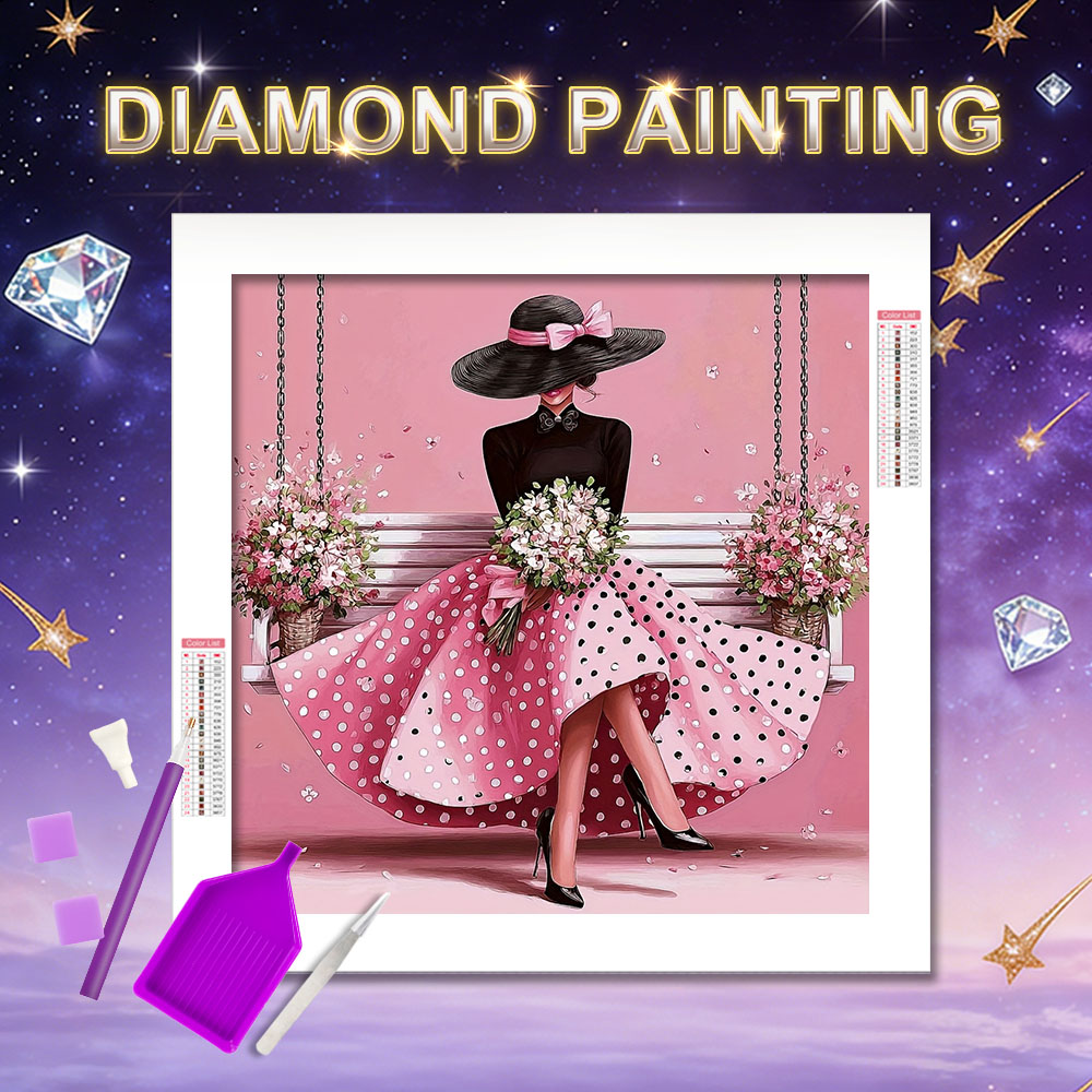 5D Diamond Painting Kit Full Drill - Pintura em Diamante HUACAN, Retrato de