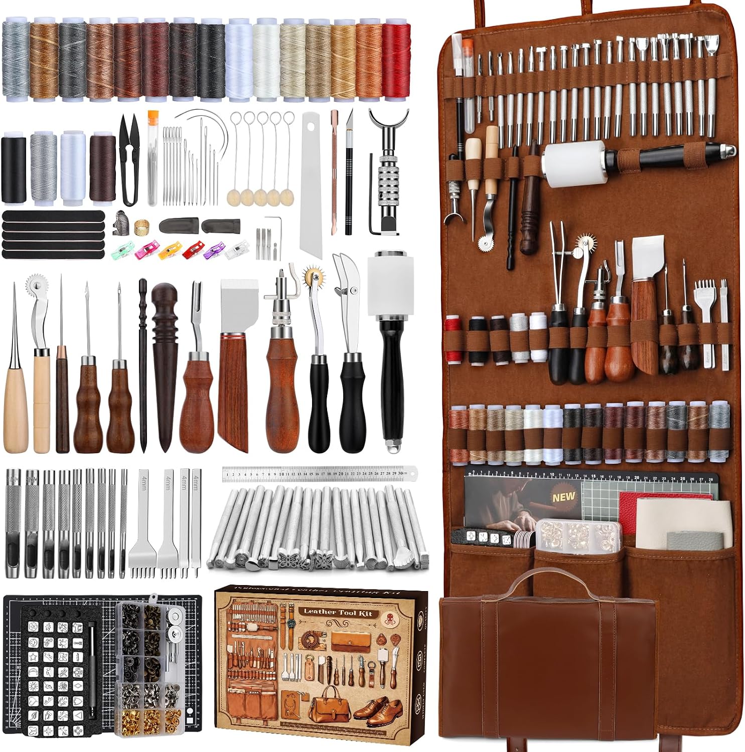 Sewing - Kit de Trabalho em Couro, Ferramentas