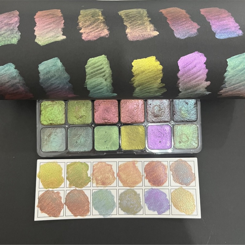 Watercolor Paint Set Solid Pigment - Tinta Aquarela Sólida Camaleão, Pigmento Aquarela