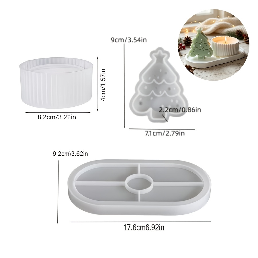 Conjunto de 3 peças de moldes  - Silicone Epoxy Resin Molds Set avaliação e preço