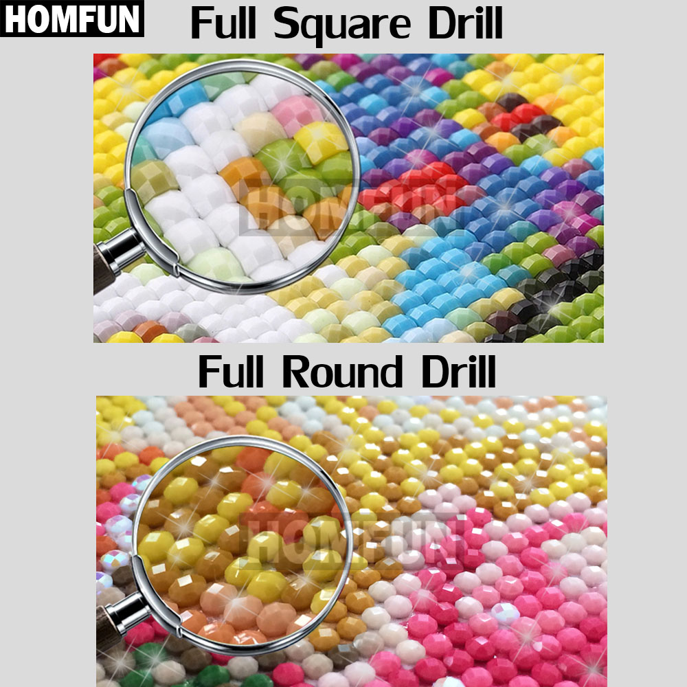 Homfun 5d pintura diamante bro - 5D Diamond Painting Kit Full Drill avaliação e preço