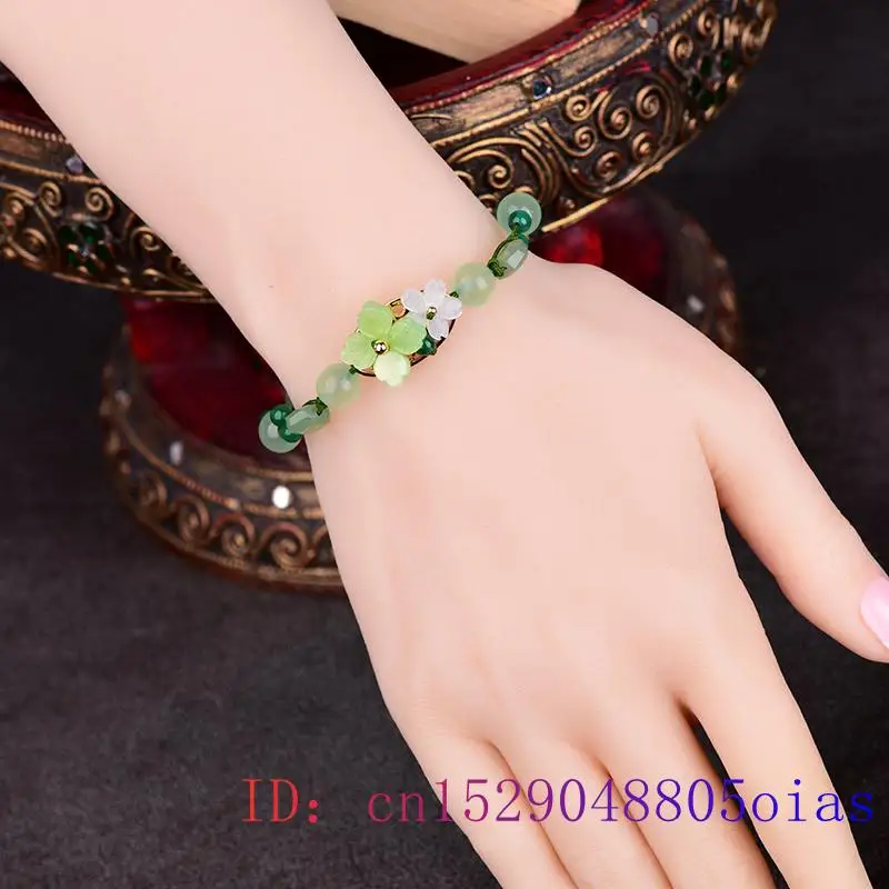 Verde Jade Flor Pulseira para  - Beading avaliação e preço