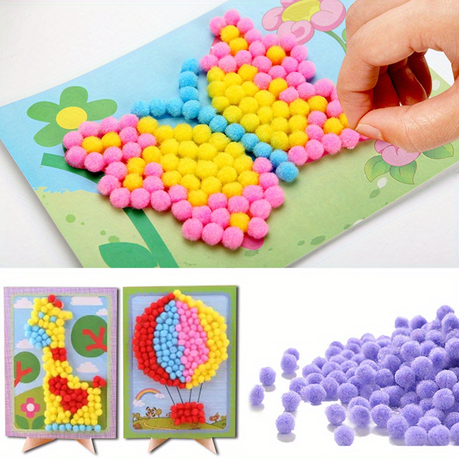 2 pçs 16x21cm colorido pom-pom - Painting Supplies avaliação e preço