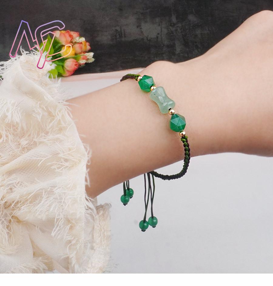 Verde natural jade contas puls - Beading avaliação e preço