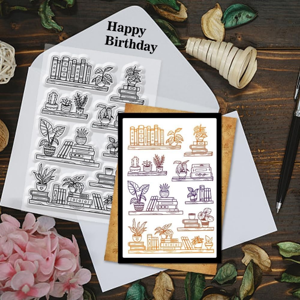 Estampos claros de estante em  - Clear Silicone Stamps For Card Making avaliação e preço