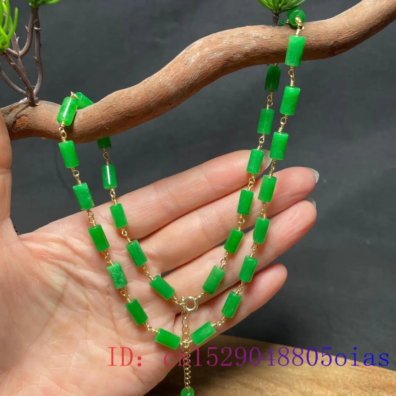 Colar de contas de jade verde  - Beading avaliação e preço