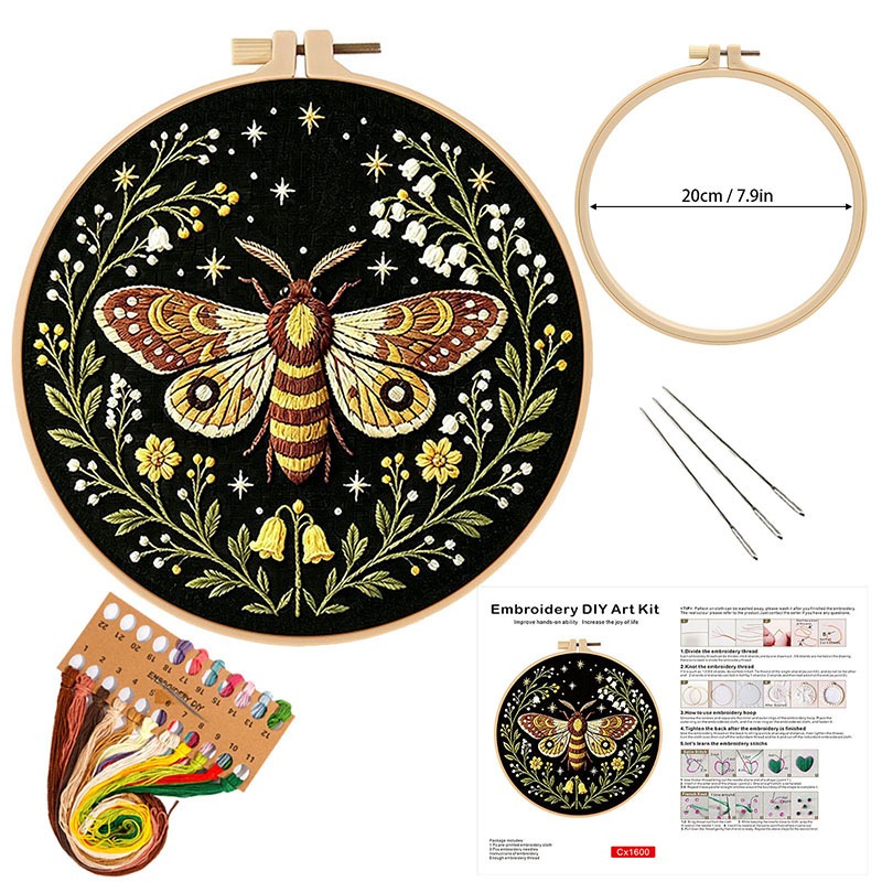 Kit DIY de Bordado de Borbolet - Cross Stitch Stamped Kits Beginners avaliação e preço
