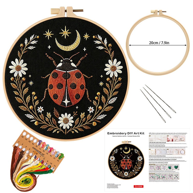 Kit DIY de Bordado de Borbolet - Cross Stitch Stamped Kits Beginners avaliação e preço