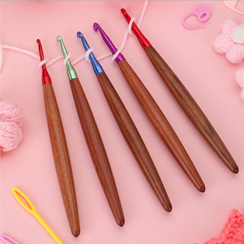 A59Z - Agulhas de Crochê Ergon - Wooden Crochet Hooks Ergonomic Handle avaliação e preço