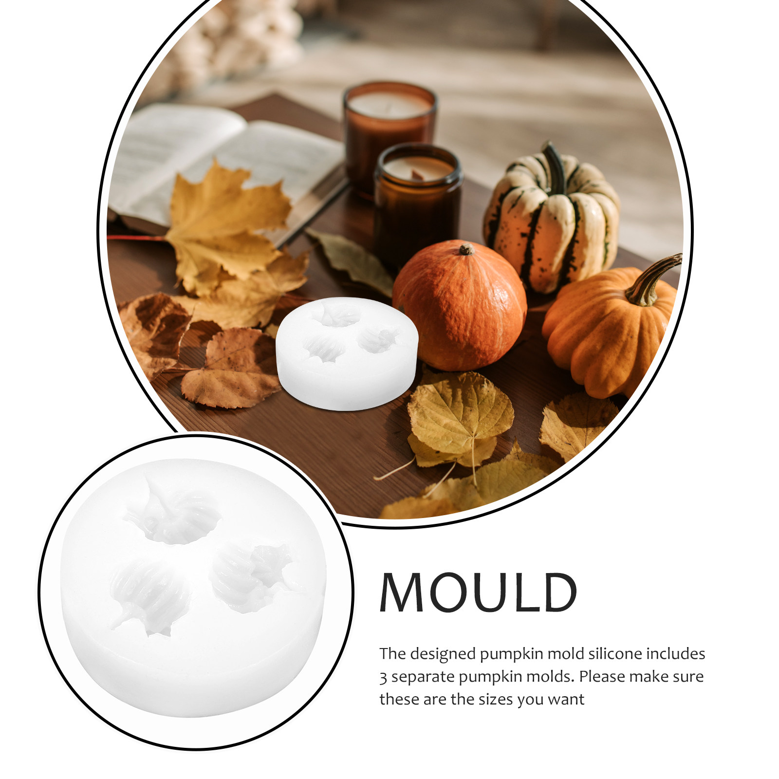 Conjunto de 3 moldes de abóbor - Silicone Epoxy Resin Molds Set avaliação e preço
