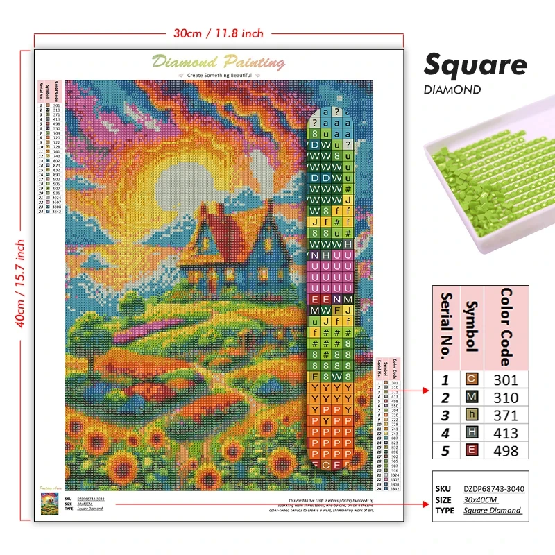 Kit de pintura com diamantes 5 - 5D Diamond Painting Kit Full Drill avaliação e preço