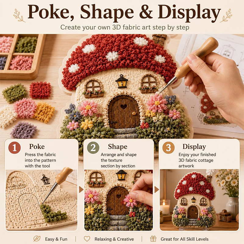 Kit DIY de Arte Poke 3D Casa C - Sewing avaliação e preço