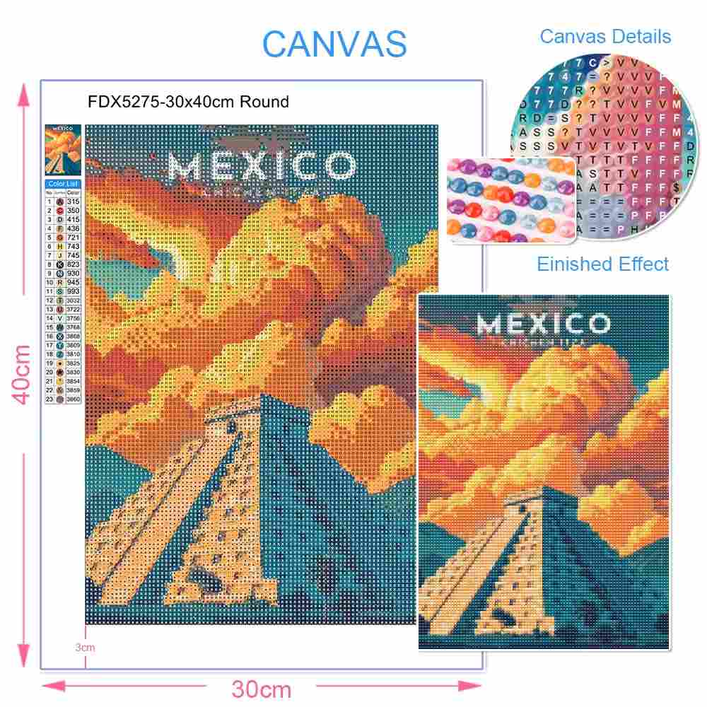 Kits de pintura com diamantes  - 5D Diamond Painting Kit Full Drill avaliação e preço