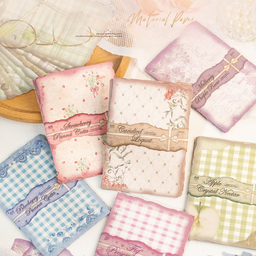 30 Folhas de Papel Vintage par - Vintage Junk Journal Scrapbooking Paper avaliação e preço