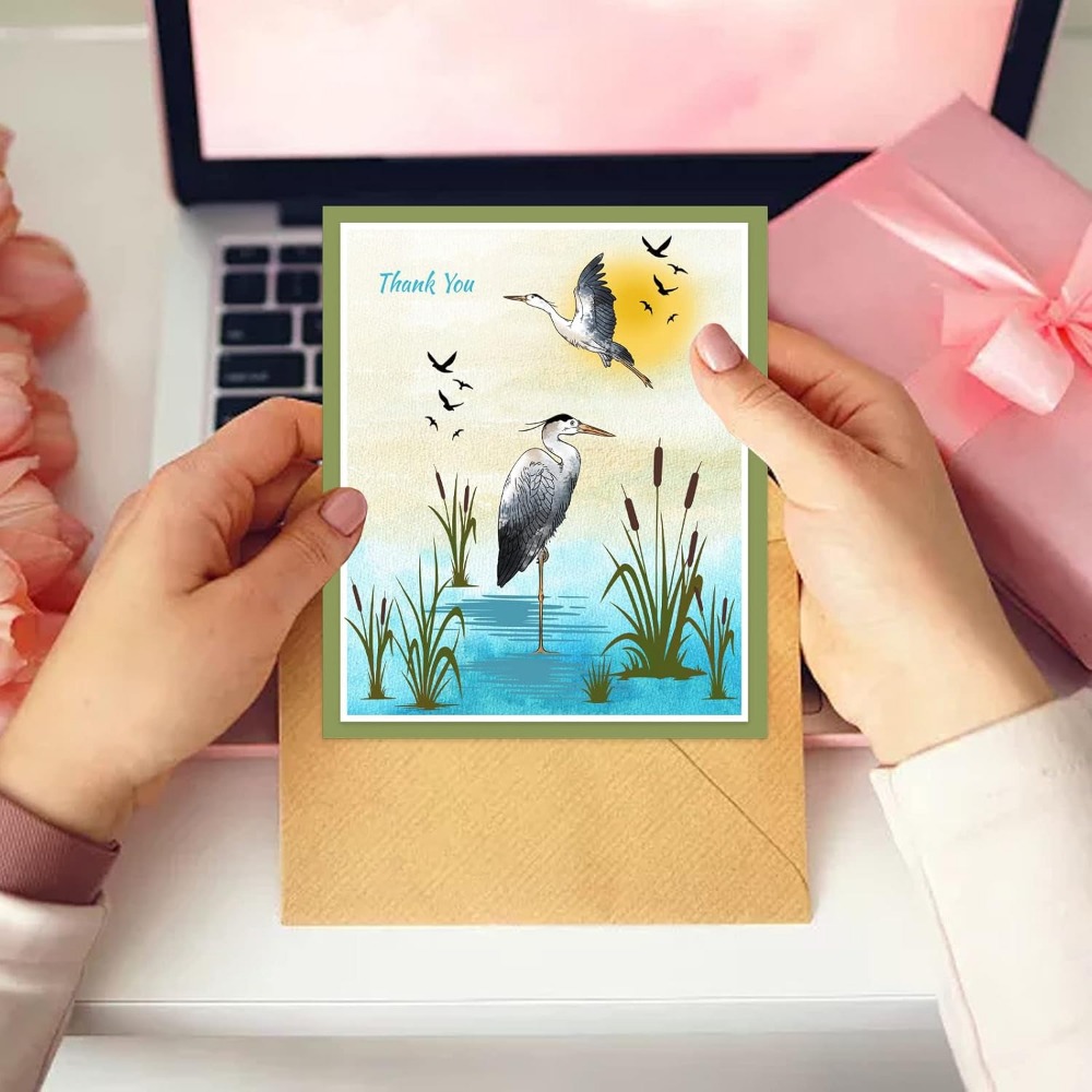 Heron claro selos silhueta de  - Clear Silicone Stamps For Card Making avaliação e preço