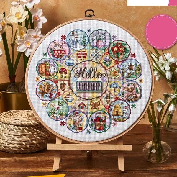 [CC4270 - Feliz Ano] Kit de Po - Cross Stitch Stamped Kits Beginners avaliação e preço