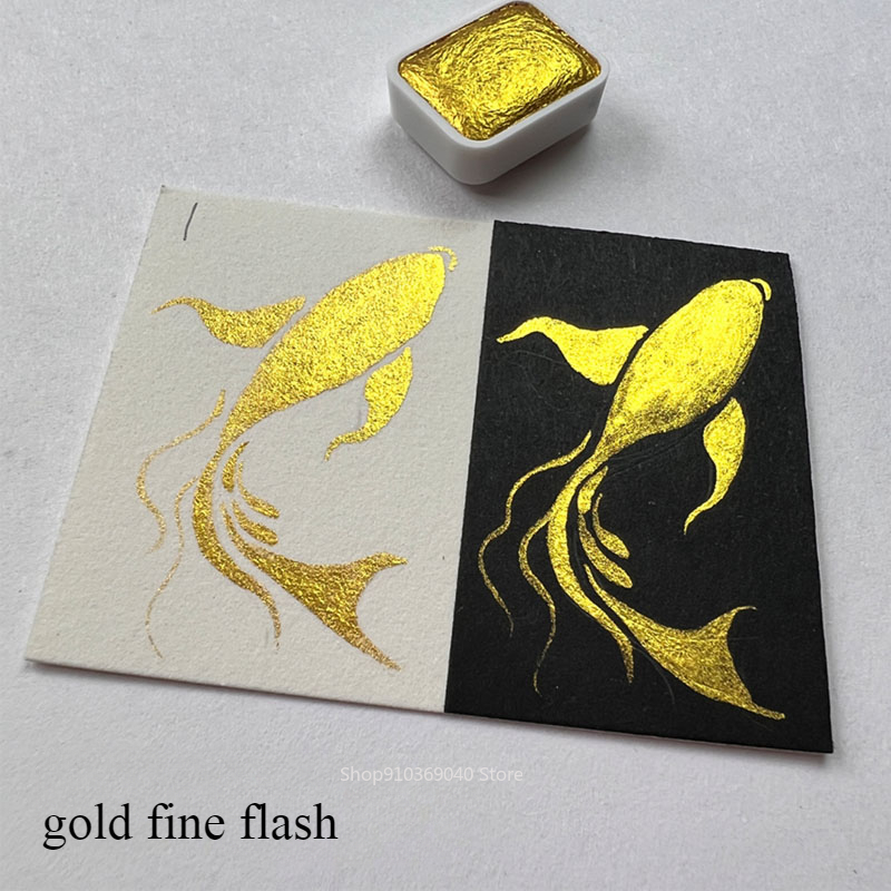 Pigmento perolado dourado sóli - Watercolor Paint Set Solid Pigment avaliação e preço