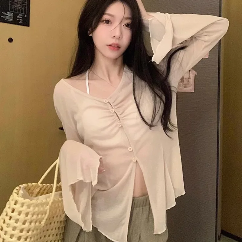 Blusa Transparente com Manga F - Embroidery avaliação e preço