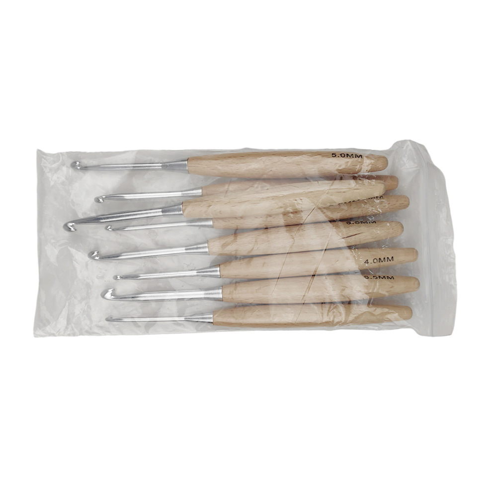 8 ganchos de crochê de madeira - Wooden Crochet Hooks Ergonomic Handle avaliação e preço