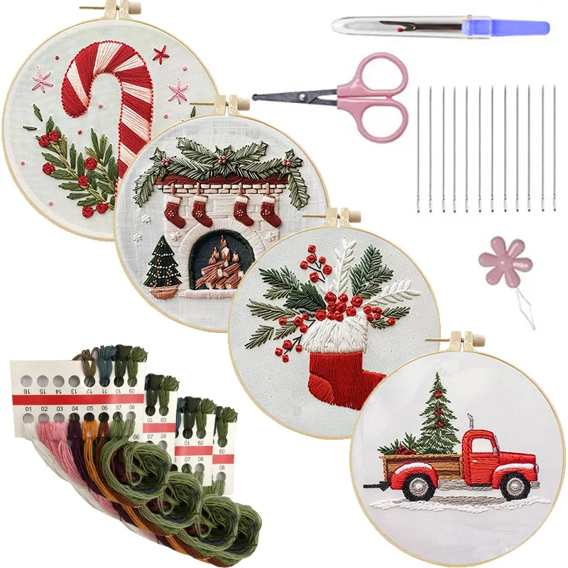 Kit inicial para bordados manu - Cross Stitch Stamped Kits Beginners avaliação e preço