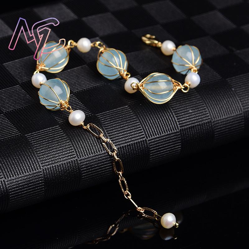 Azul natural jade grânulo brin - Beading avaliação e preço