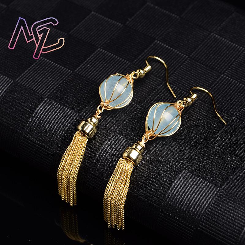 Azul natural jade grânulo brin - Beading avaliação e preço