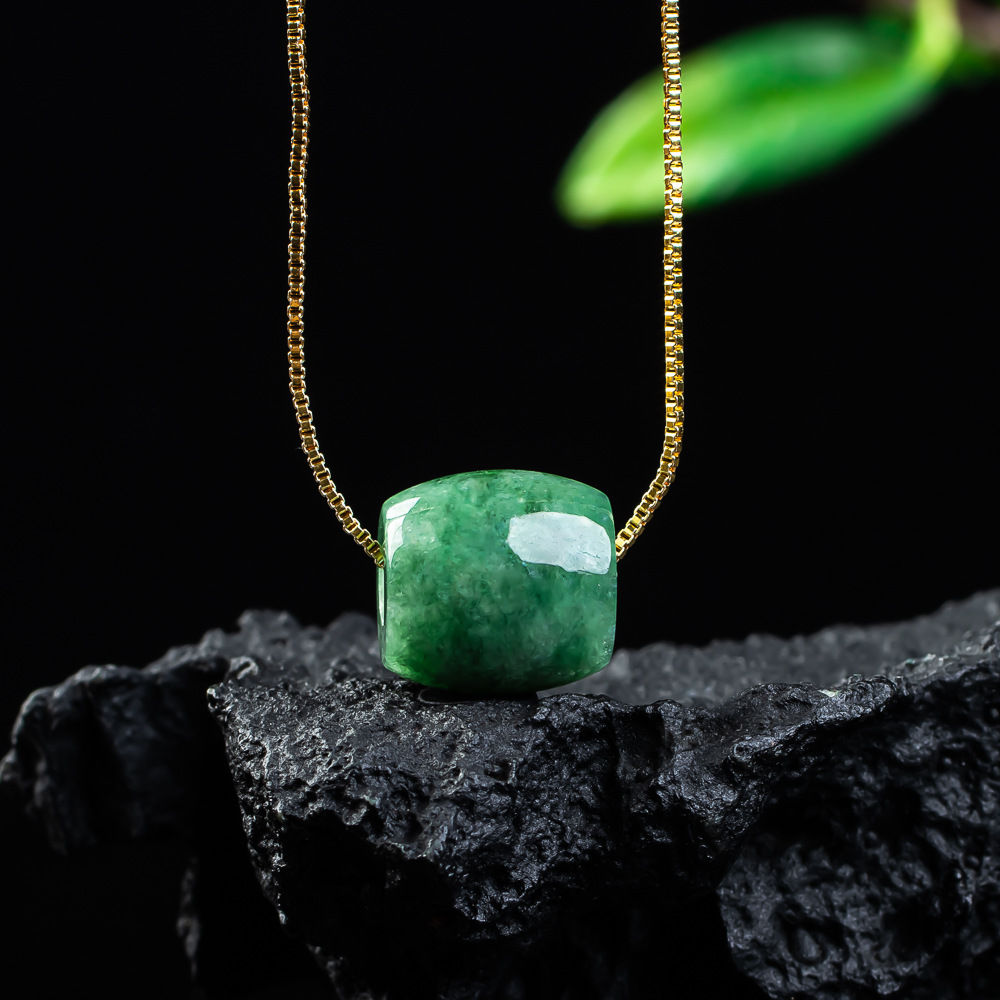Natural real jade grânulo ping - Beading avaliação e preço