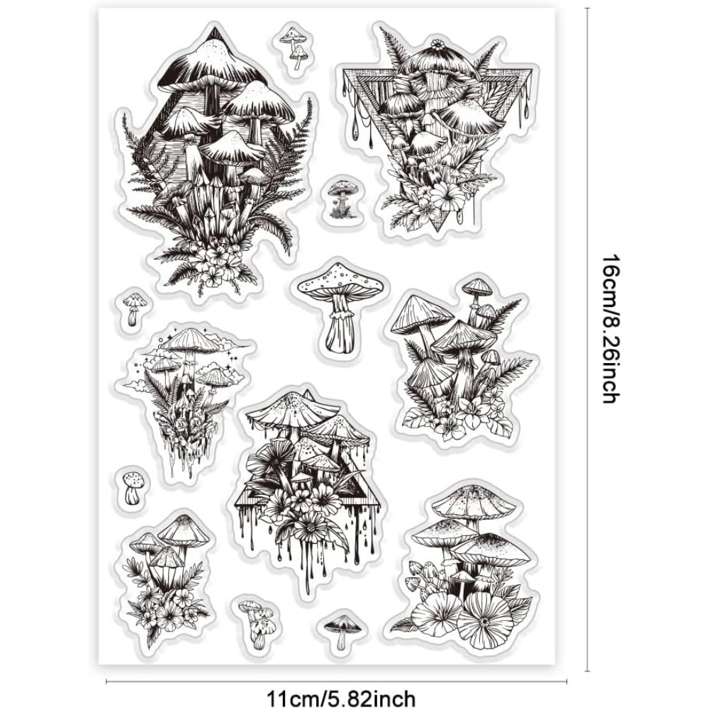 Carimbo transparente de cogume - Clear Silicone Stamps For Card Making avaliação e preço