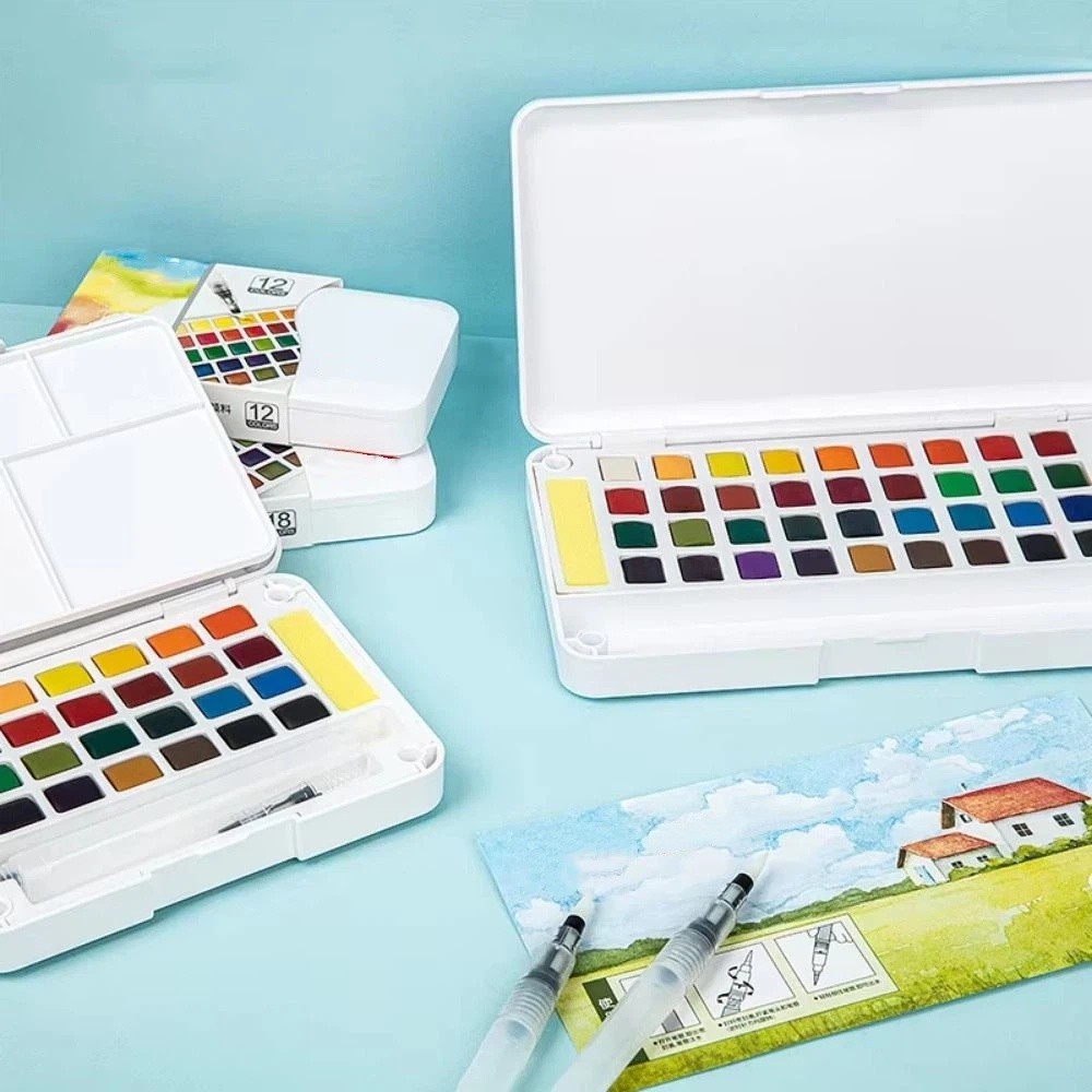 Conjunto de tintas de aguarela - Watercolor Paint Set Solid Pigment avaliação e preço