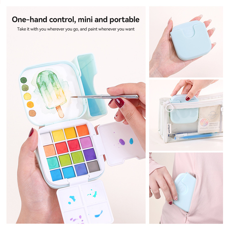 16 cores languo conjunto de pi - Watercolor Paint Set Solid Pigment avaliação e preço