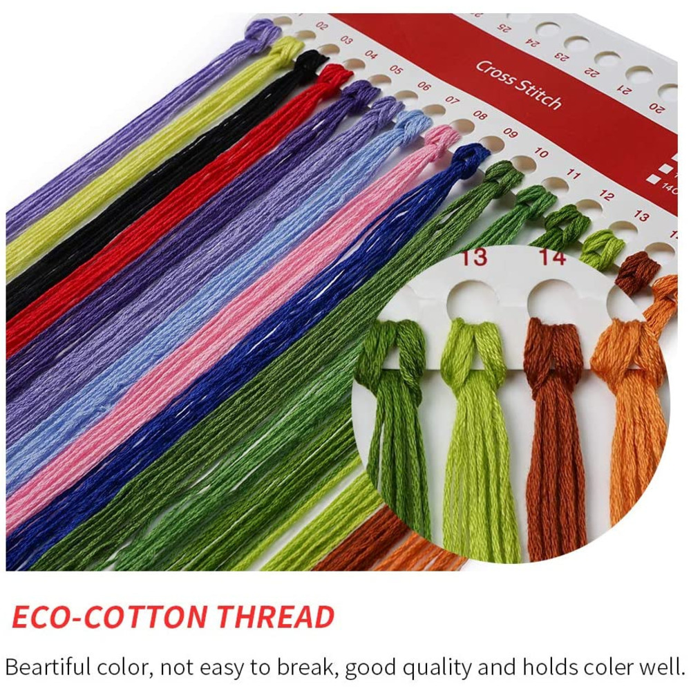 Paisagem van gogh diy ponto cr - Cotton Embroidery Thread Skeins avaliação e preço